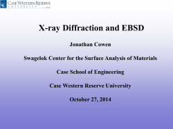 X-ray Diffraction and EBSD - Case School of Engineering