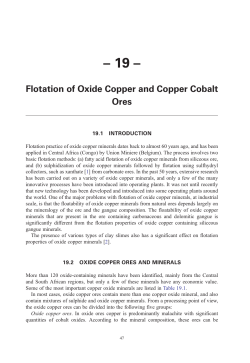 Flotation of Oxide Copper - MyCourses