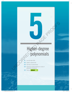 Higher-degree polynomials