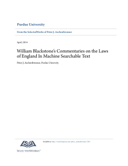 William Blackstone`s Commentaries on the Laws of
