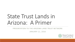 State Trust Lands in Arizona: A Primer