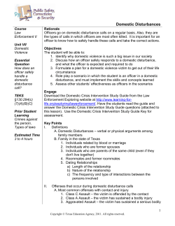 Domestic Disturbances