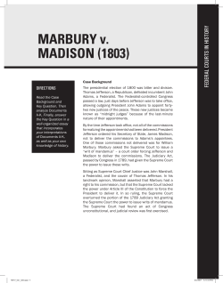 MARBURy v. MADISON (1803)