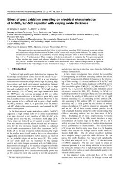 Effect of post oxidation annealing on electrical