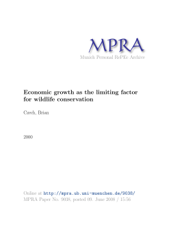Economic growth as the limiting factor for wildlife conservation
