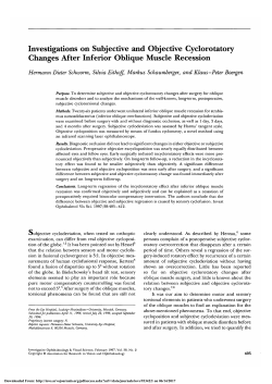 Investigations on subjective and objective cyclorotatory
