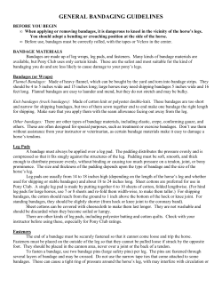 GENERAL BANDAGING GUIDELINES