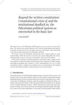 Beyond the written constitution: Constitutional crisis