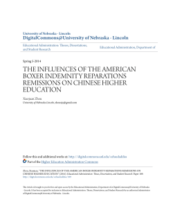 the influences of the american boxer indemnity reparations