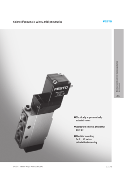 Solenoid/pneumatic valves, midi pneumatics