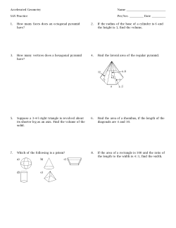 Surface Area Vol Practice Test