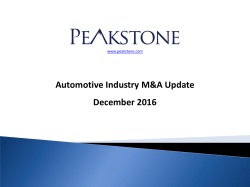 Automotive Industry Update