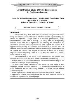 A Contrastive Study of Ironic Expressions