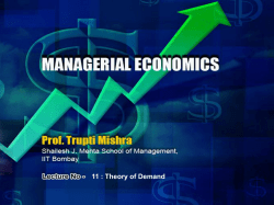 11 : Theory of Demand