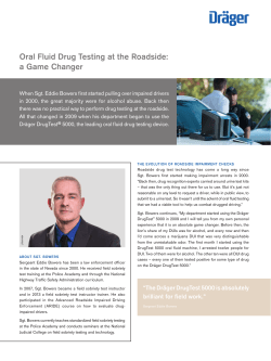Oral Fluid Drug Testing at the Roadside: a Game Changer