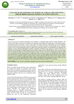 ANALYSIS OF MEASUREMENT OF WEIGHT OF ANIMALS
