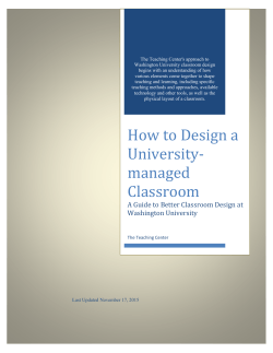 How to Design a University-managed Classroom