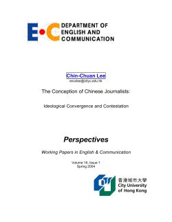the conception of chinese journalists