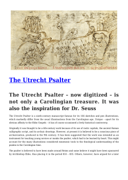 The Utrecht Psalter - Medieval Histories