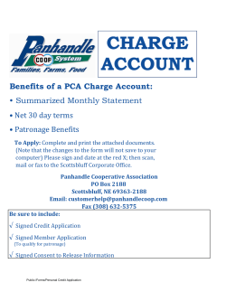 Benefits of a PCA Charge Account: &bull; Summarized