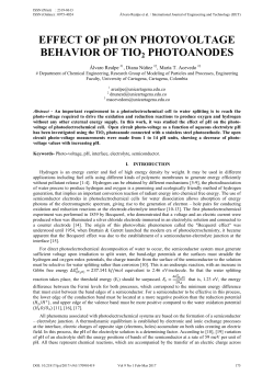 EFFECT OF pH ON PHOTOVOLTAGE BEHAVIOR OF TIO2