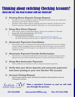 Existing Direct Deposit Change Request Form
