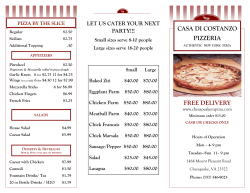 CASA DI COSTANZO PIZZERIA FREE DELIVERY