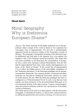 29 / Obrad Savić, Moral Geography