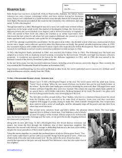 TKAM Harper Lee Biography