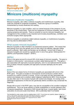 Minicore (multicore) myopathy