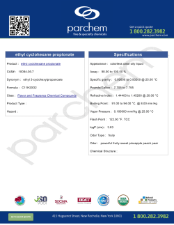 ethyl cyclohexane propionate Specifications