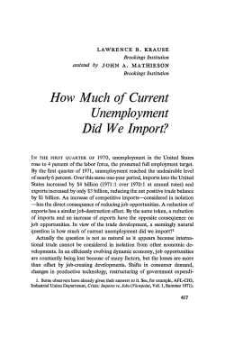 How Much of Current Unemployment Did We Import?