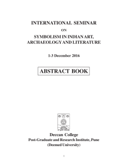 abstract book - Deccan College Post Graduate and Research Institute