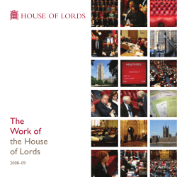 The Work of the House of Lords