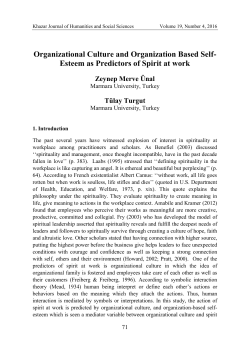 Organizational Culture and Organization Based Self