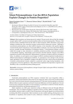 Silent Polymorphisms: Can the tRNA Population Explain Changes in
