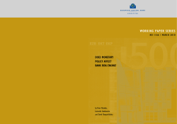 Does monetary policy affect bank risk-taking? - ECB