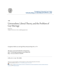 Universalism, Liberal Theory, and the Problem of Gay Marriage