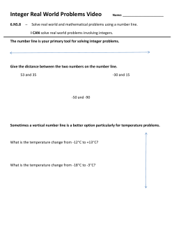 one here. - Lesson 2 - Integer Real World Problems