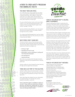a peer-to-peer safety program for americaʼs youth