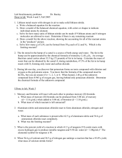 Lab Stoichiometry problems