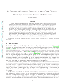 On Estimation of Parameter Uncertainty in Model