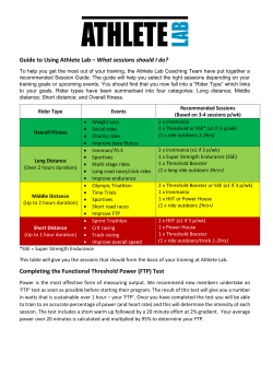 Guide to Using Athlete Lab &ndash; What sessions should I do