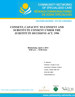 substitute consent - Community Networks of Specialized Care