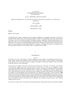 Erickson v. Trinity Theatre