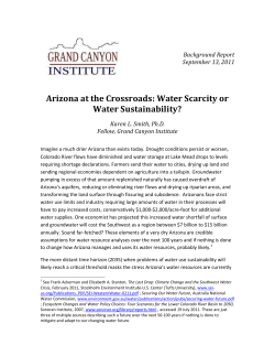 Arizona at the Crossroads: Water Scarcity or Water