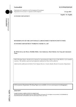 Determinants of the Low Female Labour Force Participation in India