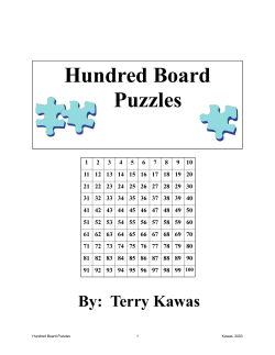 Hundred Board Puzzles