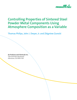 Controlling Properties of Sintered Steel Powder Metal Components