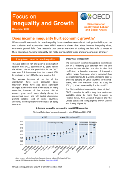 Focus on Inequality and Growth